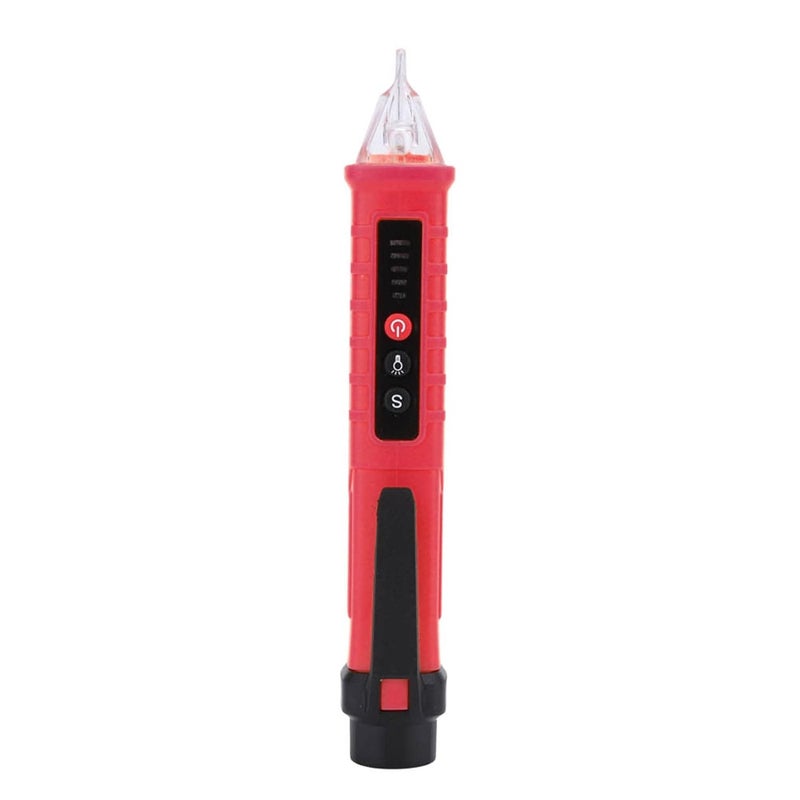 Non Contact Voltage Tester Pen NCV Sensor 12V 48V 1000V Selectable With Sound Light Alarm Red - Image 1
